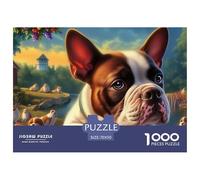 Boston TerrierPhenomenal 1000-Piece Jigsaw Puzzles for Adults The Definitive Encounter with Impossible, Hard, Difficult Challenging Puzzle Games - This Is The Crowning Gift Jigsaw Puzzles for Adults
