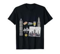 Boston The Hub City Skyline Landmarks Lobster Roll Coffee T-Shirt