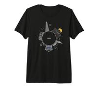 Boston Tiny Planet with Historic Buildings & Landmarks Premium T-Shirt