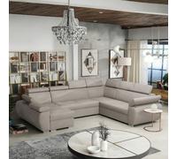 Boston U Modular U Shape Corner Sofa Bed For Living Room Mdf Frame Hr Foam Metal Legs 325X260X85 98Cm Beige Left