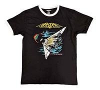 Boston Unisex Ringer T-Shirt: US Tour '87 (Back Print) (X-Large)