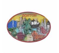 Boston USA 3D Fridge Magnet Souvenir Gift,Resin Handmade Boston Refrigerator Magnet Home & Kitchen Decoration Collection