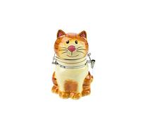 Boston Warehouse 25060 Hand-Painted Earthenware Pretty Kitty Hinged Jar