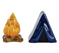 Boston Warehouse Tent and Campfire Salt & Pepper Shakers, 2 Piece Set, Ceramic