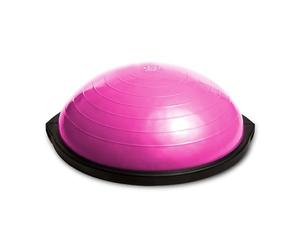 """BOSU Home 25 Inch Multi Functional Full Body Workout Exercise Balance Strength Trainer Gym Ball Equipment with Guided Workouts and Pump, Pink"""