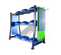 Bosu Rack With 9 Bosu Balance Trainers