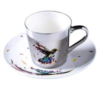 BOSUGE, Coffee Cup, Porcelain Coffee Mug, Ceramic Tea Cup And Saucer Set, 250ml