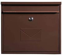 BOSUGE Wall-mount letterboxes, Post Box Mailbox,Wall Mounted Lockable Postbox, Letterbox, Galvanized Steel Waterproof Parcel Drop Box,Outdoor Front Door Safes Postbox-Brown (Color : Onecolor)