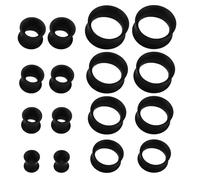 BosuLai 16 Pieces Silicone Flesh Tunnels Ear Stretchers Plugs Piercing Expanders, Stretching Kit Soft Silicone Ear Tunnels Earrings, Lobe Piercing Expanders in 8 Sizes - 6/8/10/12/14/16/18/20mm