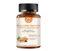 Boswellia Serrata Capsules, Boswellia for Humans - Anti Inflammatory & Joint Pain Relief Supplements - with Turmeric & Black Pepper & Ginger - 65% Boswellic Acids - Boswellia Extract 60 Capsules