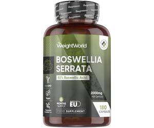 Boswellia Serrata Extract | 85% Boswellic Acid | 180 Capsules | 6 Months Supply | 2000mg per Capsule | 5:1 Extract | Indian Frankincense Resin | Magnesium Stearate-Free & Vegan | 1 a Day | Made in EU
