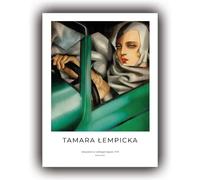 BoSz Metal Wall Art Print, Tamara de Lempicka's Self-portrait in Green Bugatti, 40 x 30 cm