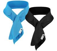 Botack Cooling Neck Wraps with Reusable Gel Ice Pack, Soft Summer Neck Cooler for Golf, Tennis, Outdoor Activities 2 Packs