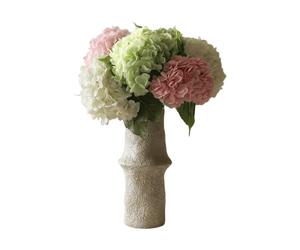 Botané Hydrangea artificial bouquet Pink-white-green, 7 pcs