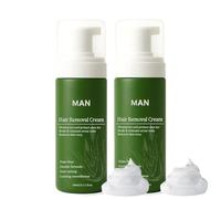 Botane Man Hair Removal Cream, Botane air Removal ream, Intimate air Removal ream For en With Natural Aloe Vera, Quick Gentle Fast-Acting, air Remover Mousse For Face Body (2PCS)