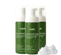 Botane Man Hair Removal Cream, Botane air Removal ream, Intimate air Removal ream For en With Natural Aloe Vera, Quick Gentle Fast-Acting, air Remover Mousse For Face Body (3PCS)