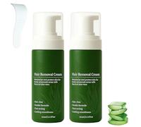 Botane Man Hair Removal Cream with Natural Aloe Vera, Botane Hair Removal Cream with Hair Remover Scraper, Pain-Free, Quick & Gentle Hai-r Remover Mousse for Face, Body & Intimate Areas (2PC)