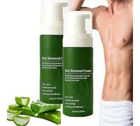 Botane Man Hair Removal Cream, with Natural Aloe Vera - Quick & Gentle No-Shave Hair Removal Spray for Face, Body & Intimate Areas, Moisturizing & Non-Sticky Formula (regular, 2PCS)