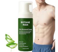 Botane Men’s Hair Removal Cream, Fast-Acting Aloe Vera Depilatory, Smooth Skin in Minutes, Non-Sticky Moisturising Formula, For Face Chest Back Arms Legs Underarms & External Intimate Areas (1)