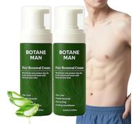 Botane Men’s Hair Removal Cream, Fast-Acting Aloe Vera Depilatory, Smooth Skin in Minutes, Non-Sticky Moisturising Formula, For Face Chest Back Arms Legs Underarms & External Intimate Areas (2)