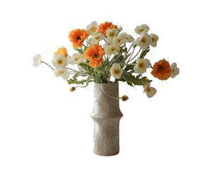 Botané Poppy artificial bouquet Daylight, white-orange
