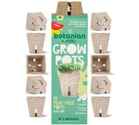 botanian BY Jiffy 10 Pack Peat Free Fibre Seedling Pots Biodegradable Sphagnum Moss Growing Pots Vegetable Patch And Tomato Starter Pack
