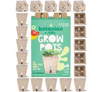 botanian BY Jiffy 20 Pack Peat Free Fibre Seedling Pots Biodegradable Sphagnum Moss Growing Pots Bulk Value Pack For Allotments And Large Gardens