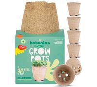 botanian BY Jiffy 6 Pack Peat Free Fibre Seedling Pots Biodegradable Sphagnum Moss Growing Pots Small Space Herb Starter Pack