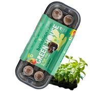botanian BY Jiffy Complete Mini Greenhouse Kit With 12 Peat Free Pellets - Eco-Friendly Seed Starting Tray And Germination Kit
