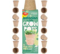 botanian BY Jiffy Peat Free Fibre Growing Pots And Root Trainers 16 Pack