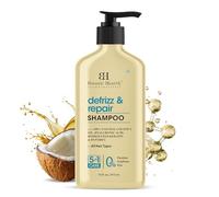 Botanic Hearth Defrizz & Repair Shampoo 473 ml | 100% Natural Coconut Oil Hyaluronic Acid Hydrolyzed Keratin & Peptides Frizz Control & Strengthening | Paraben & Sulfate-Free