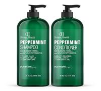 BOTANIC HEARTH Peppermint Oil Shampoo and Conditioner Set - Hair Blooming Formula with Keratin - Fights Hair Loss & Thinning, Promotes Hair Growth-Sulfate Free for Men and Women - 16 fl oz x 2