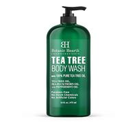 Botanic Hearth Tea Tree Body Wash, Helps with Nails, Athletes Foot, Ringworms, Jock Itch, Acne, Eczema & Odor, Soothes Itching Promotes Healthy Skin and Feet, Naturally Scented, 16 fl oz