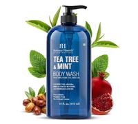 Botanic Hearth Tea Tree & Mint Body Wash 16 fl oz (473 ml) | Antifungal Cleanser with Peppermint & Sea Buckthorn, Soothes Dry Itchy Skin & Body Odour, Sulphate & Paraben Free