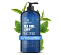 Botanic Hearth Tea Tree & Mint Body Wash 473 ml - Antifungal Cleanser with Peppermint & Sea Buckthorn, Soothes Dry Itchy Skin & Body Odour, Sulphate & Paraben Free