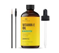 Botanic Hearth Vitamin E Oil | 100% Pure And Natural For Growth Of Nails, Hair, Eyebrows & Eyelashes | 35,000 Iu | Hair & Body Oil With Eyebrow & Eyelash Brush| 2 Fl Oz
