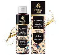 Botanic Rain Ayurveda Vanilla Body Oil - Organic, Nourishing & Hydrating for Dry, Flaky, Saggy Skin - Fast Absorbing, Non-Greasy, Ayurvedic Moisturiser for Women & Men - 100ml (Pack of 1)