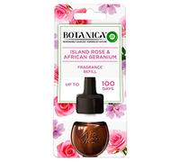 Botanica by Air Wick Scented Oil for Electrical Plug Diffuser Island Rose and African Geraneum Refill, 19 ml