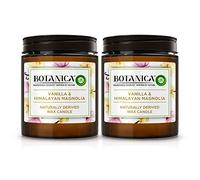 Botanica by AirWick Air Freshener Naturally Derived Wax Candle, VANILLA & HIMALAYA MAGNOLIA, Multipack of 2 x 40 hours, Up to 80 Hours Total Burn Time