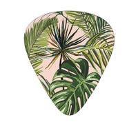 Botanical Abstract Design With Moon Cloud Plant,12 Pcs Guitar Pick,3 Different Thickness Plectrums for Acoustic Guitar Bass Ukulele (0.46mm 0.96mm 0.71mm)