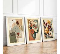 Botanical Bloom Study Botanical Set of 3 Framed Wall Art Prints A2