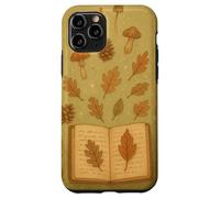 Botanical Book Sprouting Mushrooms & Autumn Leaves Art Case for iPhone 11 Pro