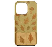 Botanical Book Sprouting Mushrooms & Autumn Leaves Art Case for iPhone 13 Pro