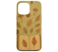 Botanical Book Sprouting Mushrooms & Autumn Leaves Art Case for iPhone 13 Pro Max