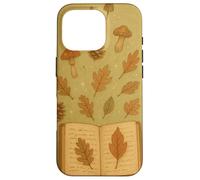 Botanical Book Sprouting Mushrooms & Autumn Leaves Art Case for iPhone 16 Pro