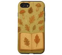 Botanical Book Sprouting Mushrooms & Autumn Leaves Art Case for iPhone SE (2020) / 7/8