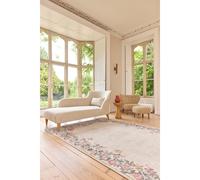 Botanical Border Eco-Washable Rug Multi-Coloured