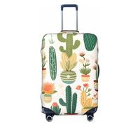 Botanical Cactus Flower Luggage Cover Elastic Suitcase Protector Ftis 22-24 Inch Suitcase Cover for Luggage