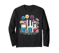Botanical Chemistry Lab Flowers Science Design Long Sleeve T-Shirt