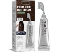 Botanical Color Boost Fruit Essence Hair Dye Comb, Natural Plant Fruit Hair Dye Cream, for Women Men